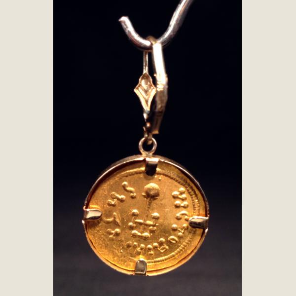 Ancient Byzantine Gold Coin Earrings