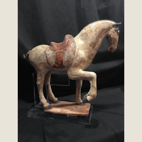 Ancient Chinese Tang Dynasty Pair of Horses 