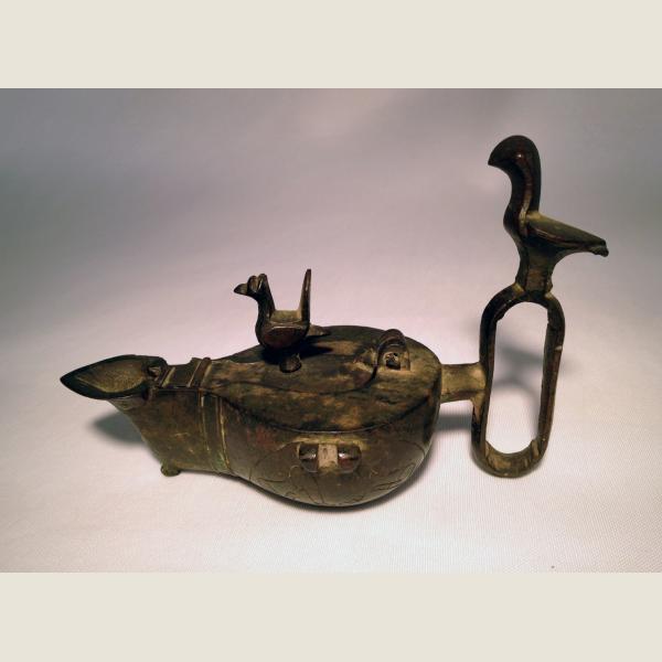 Ancient Islamic Bronze Oil Lamp