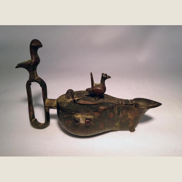 Ancient Islamic Bronze Oil Lamp