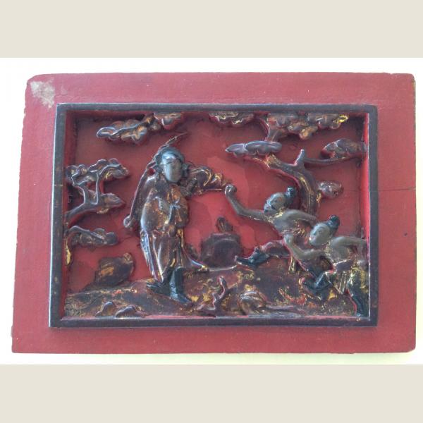 Vintage Chinese Wooden Panel